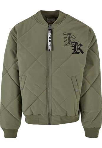 Karl Kani Herren KM224-021-1 KK OG Old English Quilted Bomber Military...