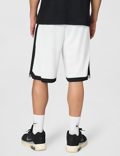 Nike Men's DNA Academy 11" Dri-Fit Basketball Shorts, White/Black/Black, Medium - Tall - 1
