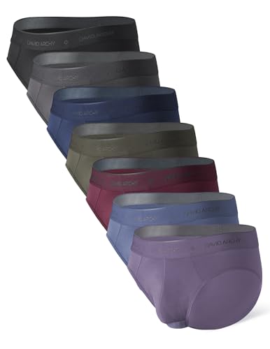 Image of DAVID ARCHY Men's 4 Pack Micro Modal Separate Pouch Briefs with Fly