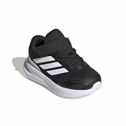 adidas Unisex-Baby Run Falcon 6 Elastic Lace & Strap, Black/White/Black, 9 by adidas - Used condition - Image 3