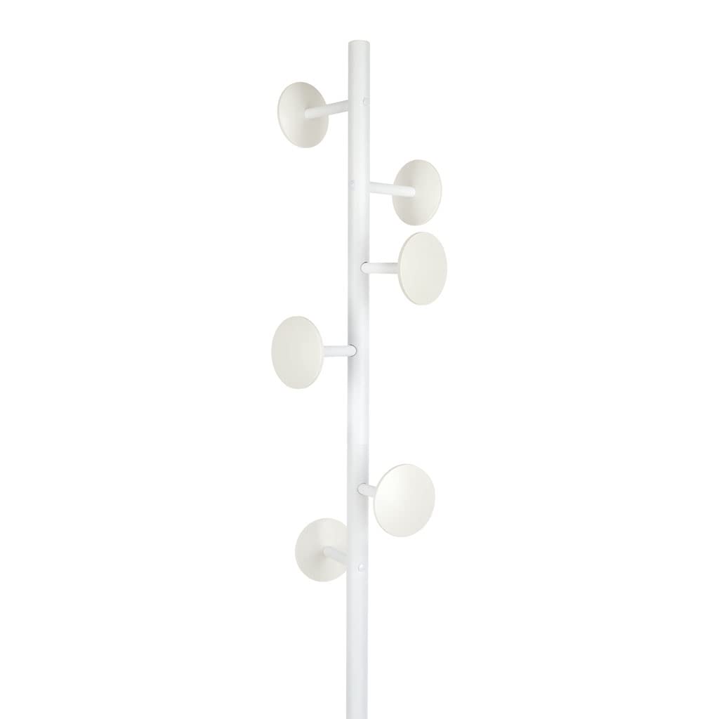 Balvi - Shiitake appendiabiti con 6 ganci. Colore: bianco. Altezza: 174 centimetri. Per appendere tut