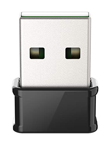 D-Link AC1300 MU-MIMO - Adaptador inalámbrico para PC o portátil, USB Nano (20,2 mm x 14,9 mm), Doble Banda 2,4 G/5 G para PC o portátil, Plug and Play, fácil instalación, actualiza tu WiFi (DWA-181)