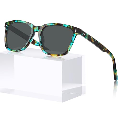 CARFIA Polarized Sunglasses for Women – Small Frame Acetate Grey Gradient