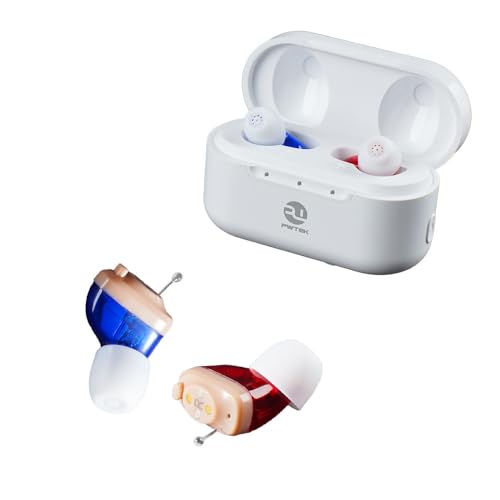 Wireless OTC Hearing Aids for Senior & Adult, Rechargeable Hearing Amplifiers,Noise Cancellation with Crystal Clear Sound for Assist Hearing,Nearly Invisible