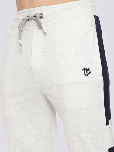 Image of MARK LOUIIS Track Pants for Men: Regular Fit Cotton Blend Lower with 2 Side Zipper Pockets, Back Pocket - Your Go-to for Running, Gym, and Comfortable Style.