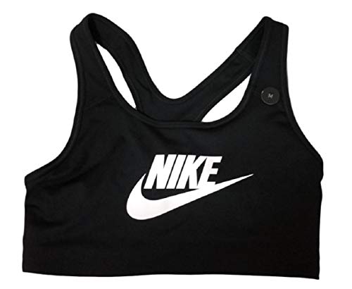 Nike Pro Women Medium Support Classic Swoosh Training Bra Black