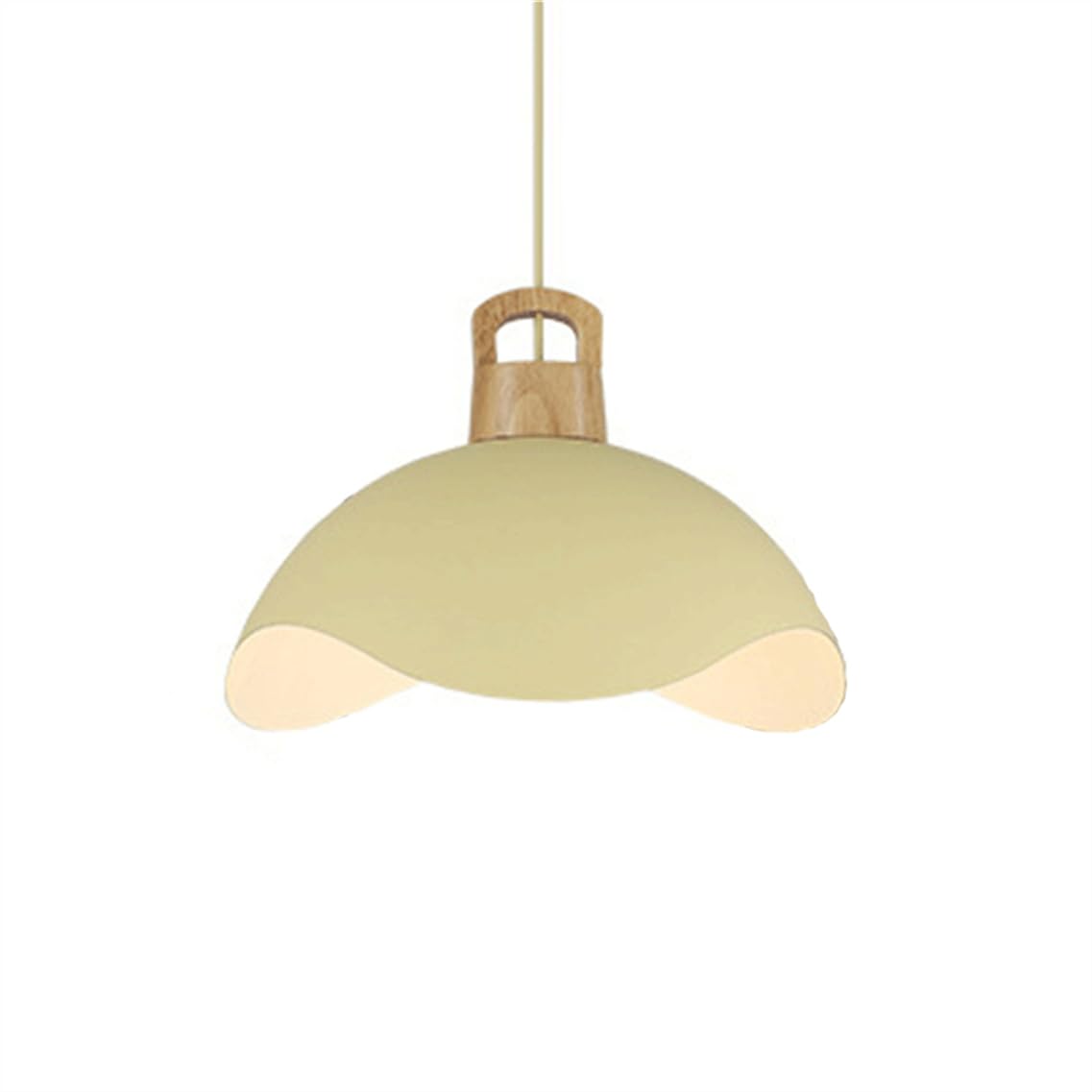 YGZPALH Modern Kids Room Pendant Lights, Nordic Macaron Lamp Shade Oak Metal Lamp Fixture Minimalist Aluminum Chandeliers for Bedroom Metal Hanging Lamp for Living Room Restaurant Hallway Foyer