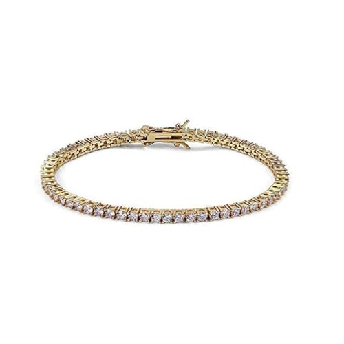 14K Gold Tennis Bracelet with Dazzling 3mm Moissanite Diamond for Women - - A Perfect Jewelry Gift and Quality Craftsmanship