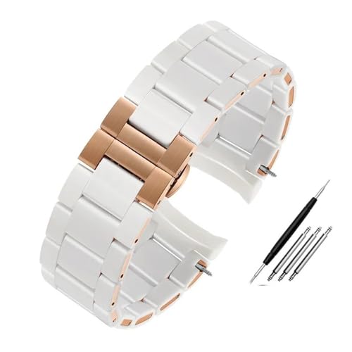 Bracelet montre 20mm en acier et silicone noir pour Armani AR5890