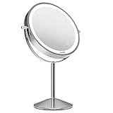 💎【3 Lichtfarbe】Durch den Touchschalter können Sie 3 Lichtfarbe (Tageslicht, Warmweiß und Warmgelb) und die Helligkeit anpassen. Darüber hinaus ist die Unterseite des Standspiegels mit einem rutschfesten Design versehen, das für eine bessere Stabilität sorgt