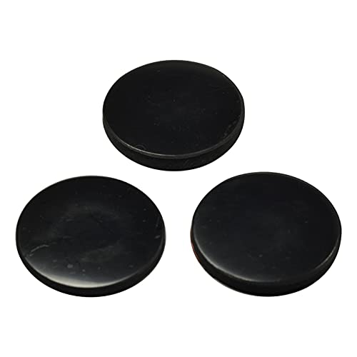 Shungite World, Shungite EMF Protection Cell Phone Sticker 3-Pack. Anti EMF Stickers for Phone and Computer - Round, 28mm EMF Blocker Sticker. Radiation Protection, 5G Protector (Polished, 3)
