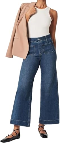 Obormi Cropped Jeans, Obormi Tummy Control Cropped Wide-Leg Jeans, Trendy High Waisted Wide Leg Pants