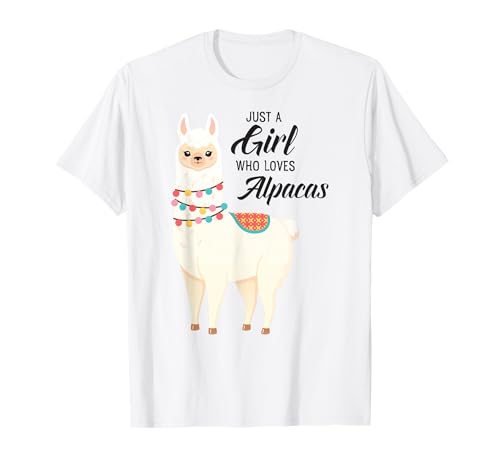 Just A Girl Who Loves Alpacas - Süßes Alpaka Lama T-Shirt