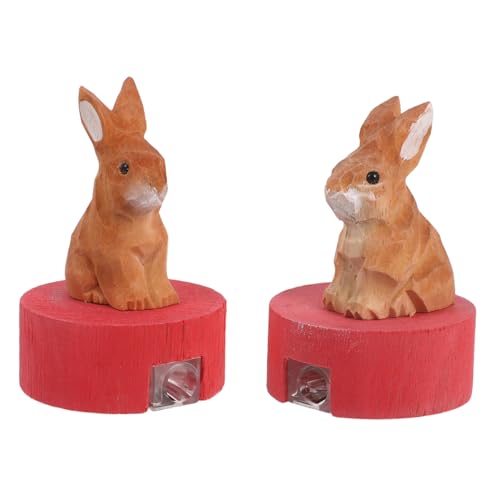 MOTHNUR 2個手動筆削り 小型 木製うさぎデザイン 筆削り器 キュートなウサギ型 かわいい文房具 や学生向け 持ち運び便利 学校 オフィス 家用