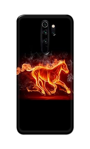 Image of Plastic Printfidaa Printed Hard Back Cover Case For Mi Redmi Note 8 Pro Back Cover (Fiery Horse) -112