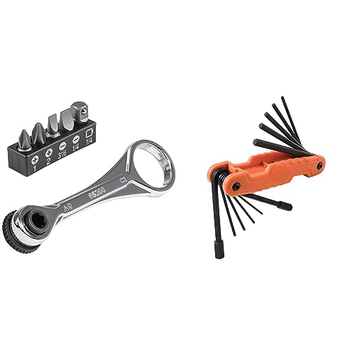 Klein Tools 65200 Ratchet Set, 5Piece Mini Ratchet Set with Phillips, Slotted, and Adapter