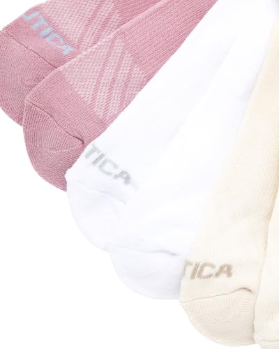 Image of Nautica Women's Quarter Cut Moisture Control Athletic Socks with Cushioned Comfort (12 Pack)