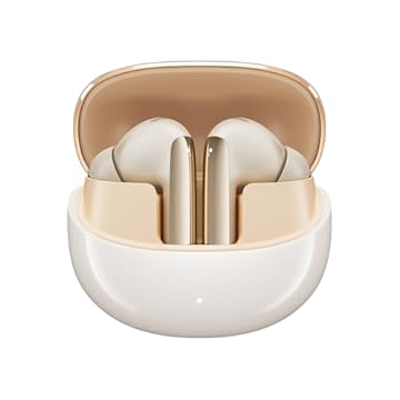 Fones de Ouvido QCY MeloBuds Pro, Fone Bluetooth com Cancelamento de Ruído Ativo, Certificação Hi-Res, 34 Horas De Reprodução, Dourado