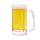 G.E.T. 00086-1-SAN-CL Shatter-Resistant Plastic Beer Mug / Stein, 16 Ounce, BPA Free (Set of 4)
