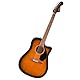 Fender California Debut Redondo Dreadnought mit Cutaway CE-Akustikgitarre, Fichtendecke, schwarzem Schlagbrett, 2 Tone-Sunburst