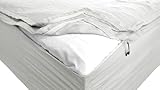Zip On Fitted Sheet - Includes 2 Zip-On Sheets & 1 Fitted Sheet Base - Upto 16” Inch Deep Pockets Full Size Zipper Fitted Sheets - Soft Cotton 600 TC Fitted Sheet - White