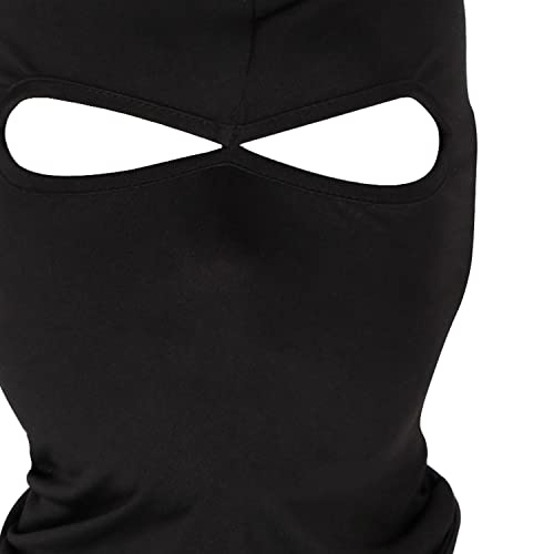 TRIXES Schwarze Lyrca Full Face Maske Sturmhaube Balaclava für Radfahrer Motorradfahrer Paintball, Karneval
