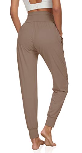 Image of UEU Women's Cozy Yoga Joggers Pants Loose Workout Sweatpants Comfy Lounge Pants with Pockets