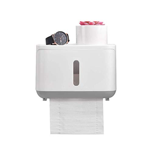Papel higiénico titular impermeable gris que protege el rollo con corte libre manual 2