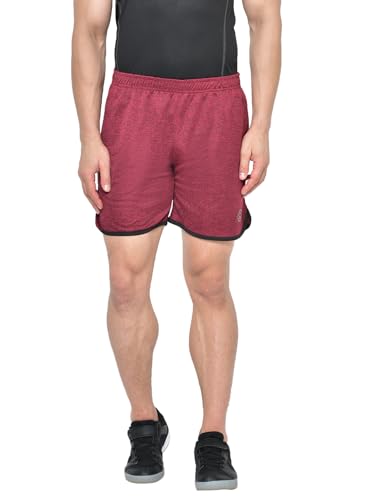 Image of CHKOKKO Men Shorts for Gym Sports or Running | Dry-Fit Fabric Single Layered Active Summer Workout Wear Knee Length Regular Fit | Elastic Waist with Front and Back Pockets