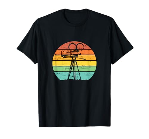 Silueta de la cámara de película | Cineasta retro vintage Camiseta