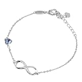 RASTKY Pulsera de 8 Formas de Diseño Exquisito, Pulsera Elegante para Mujer para Regalo de Cumpleaños, Material Plateado de Cobre de Primera Calidad