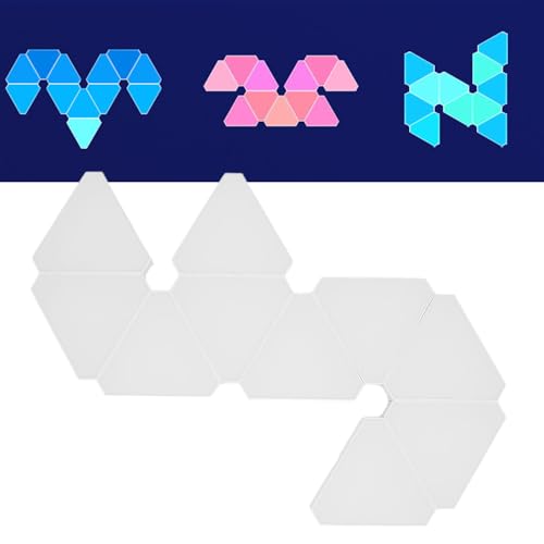 Panneaux éclairage LED triangulaires RVB musique synchronisée Bluetooth pour mur - 5
