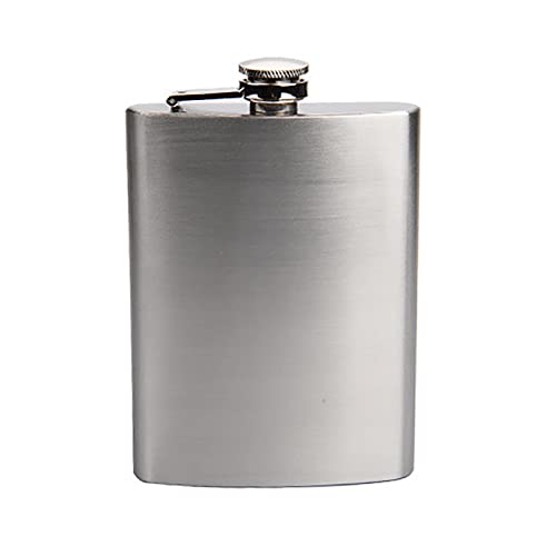 Hip Flask For Liquor For Men 8 Oz Stainless Steel Leak Proof Flask Leakproof, With Never-Lose Metal Cap, Drinking Flasks For Wedding Party Gift Outdoor Activities #TOP17