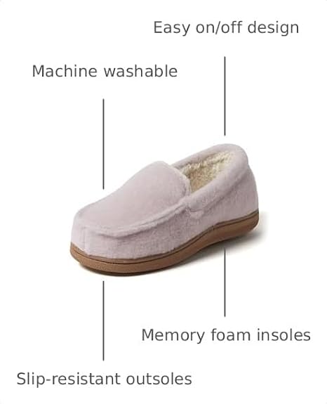 Dearfoams Kids' Gifts for Kids Memory Foam Cozy Amari Moccasin