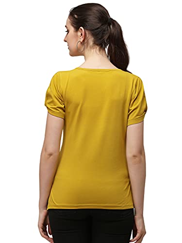 Image of DHRUVI TRENDZ Women's Regular Fit Tops | T Shirt for Women | Tops for Jeans for Women | Tops for Women | Western Tops for Women Stylish | T-Shirt for Women