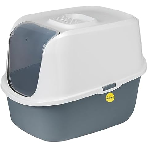 Cat Centre Covered Litter Tray with Charcoal Filter Cover