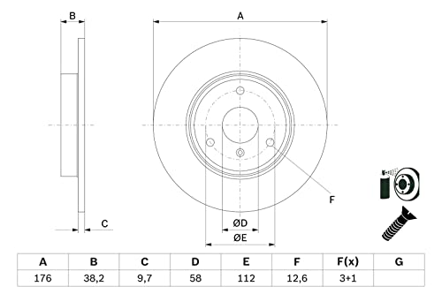 Disques de frein Bosch BD2706 haute précision essieu avant - 3