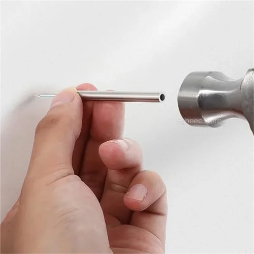 Clavos de doble cabeza 1000 piezas con manga para instalación sin marcas, galvanizados miniatura 6