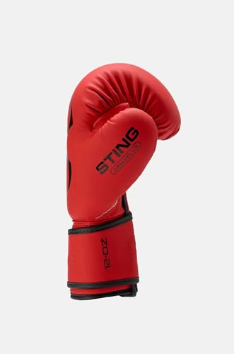 Image of STING Boxing - Armaplus Boxing Gloves | for Competition & Training (RED /Black, 10oz)