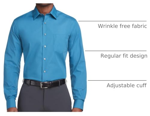 Image of Van Heusen Mens Dress Shirt Regular Fit Poplin Solid