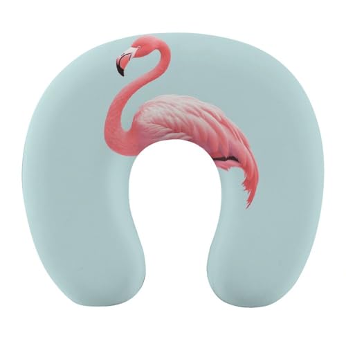 Almohada de espuma viscoelástica U 30x25 cm para viaje miniatura 1