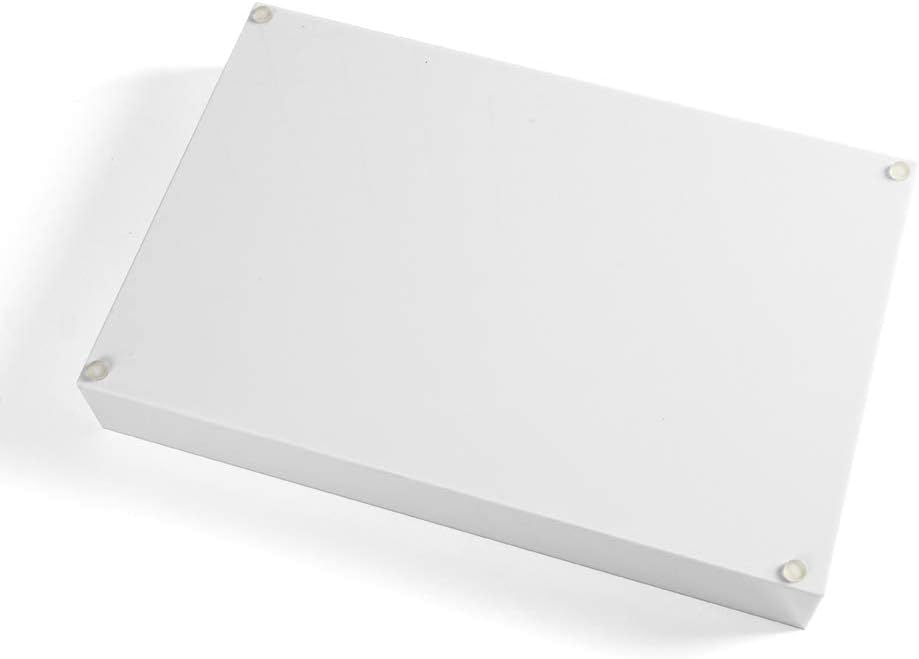 Sooyee Serving Tray with Handles,16" x 12" Decorative Tray,Coffee Table Tray,Acrylic Tray for Breakfast, Tea, Food, Butler,Table Ottoman Vanity Countertop,White