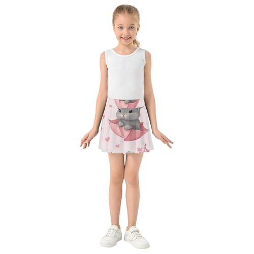Uniform Girls Skorts Athletic Shorts Tennis Skirts Toddler Little Girl Cute Gray Bunnies Pastel 4t3
