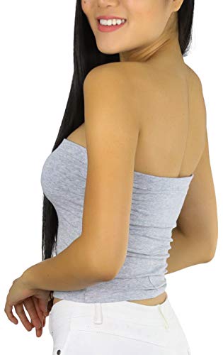 Image of ToBeInStyle Women's Cotton-Spandex Blend Stretchy Tube Top