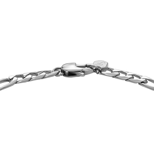Image of Fossil Men's Plated Stainless Steel Engravable Personalized Gift ID, Chain or Cuff Bracelet for Men