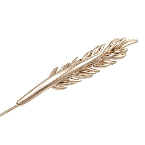 Image of Handmade Embroidery Flower Brooch Pins for Women, SHE'S FREE STYLE JUST FOR YOU Luxury Gradient Stitching Floral Brooch Pins with Crystal stamen, Enamel Metal Butterfly with Green Leaves, Hand Dripping Oil Jewelry pins