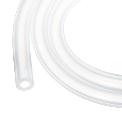 Image of 1m(3.3ft) 6.4mm(1 /4 inch) ID x 12.7mm(1 /2 inch) OD Silicone Tubing Clear Industrial Plastic Tubing Pure Silicone Hoses for Pump Siphoning Draining Irrigation Brewing