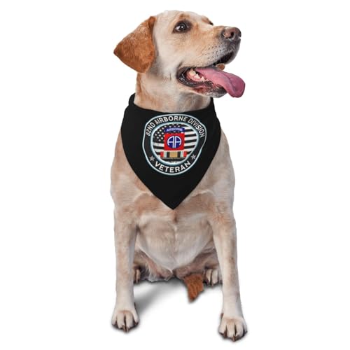 US Army Iraq Veteran 82nd Airborne Division Dog Scarf Pet Bandana Cat Pet Bibs