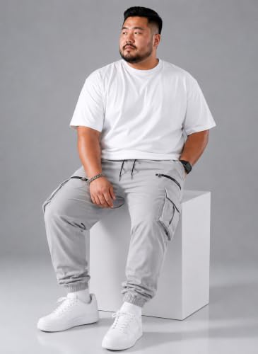 Image of INKKR Men Plus Size Cargo Pants || Plus Cargo Pants Cotton || 2XL-6XL