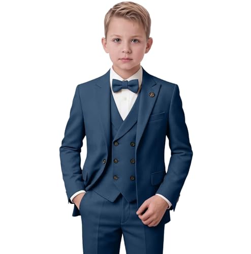 Teal Boys Suits for Teen 3 Piece Tuxedo Kids Formal